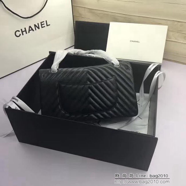 香奈兒CHANEL V226進口大象紋胎牛皮單肩斜挎鏈條包 DSC2030